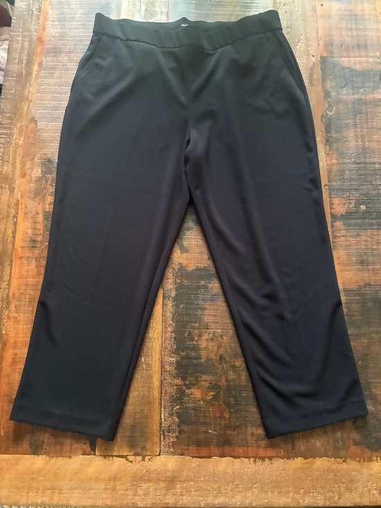 Hilary Radley Pants - Hilary Radley Cropped Black Crepe Dress Pants XL